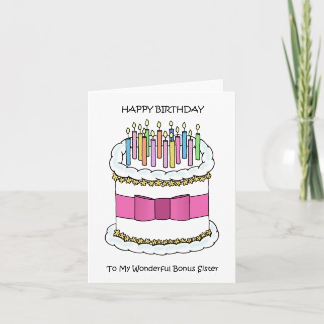 Happy Birthday Bonus Sister Card (Front)