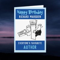 Happy Birthday. Book Author Birthday Card