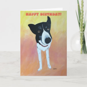 Happy Birthday, Border Collie Dog Painting Cards