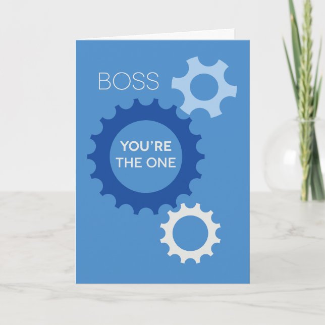 Happy Birthday Boss You're the One Card (Front)