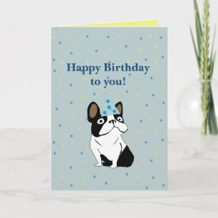 Happy birthday Boston Terrier Card