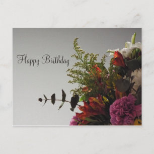 Happy Birthday Bouquet Postcard