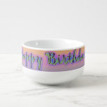 Happy Birthday  Bowl<br><div class="desc">Zazzle custom printed products are the perfect way to ramp up your birthday celebrations. Whether you are hosting, attending or gifting these products will bring a new dimension to your celebrations and events. Zazzle makes it easy to personalise this for a message, recipients name or your name. Saves time and...</div>