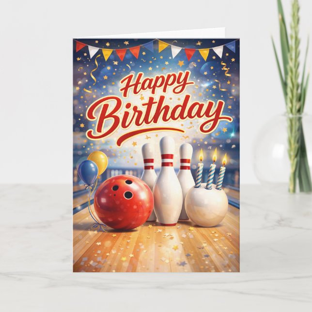 Happy Birthday - bowler Card (Front)