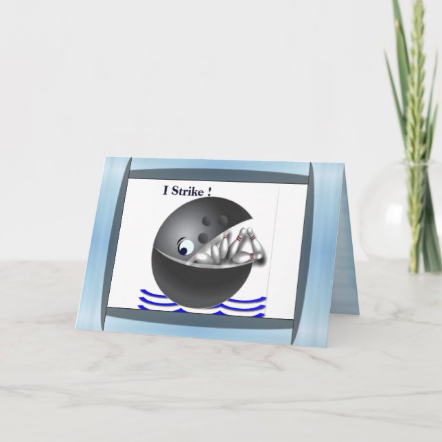 Happy Birthday Bowling Card (Front)