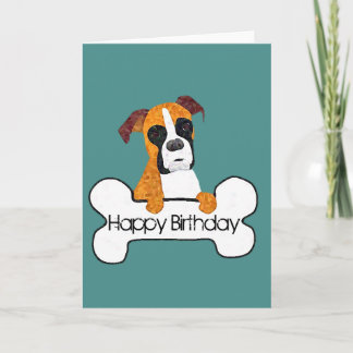 Happy Birthday Boxer Dog Card