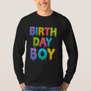 Happy Birthday Boy Cute Slime Party Squad For Kids T-Shirt