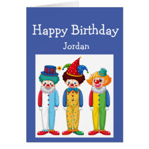 Happy Birthday Boy Girl Loves Circus Clowns