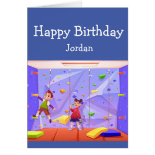 Happy Birthday Boy Girl Loves Rock Climbing