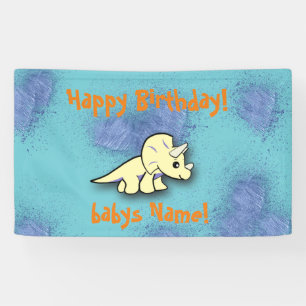 Happy Birthday Boys Dinosaur Banner
