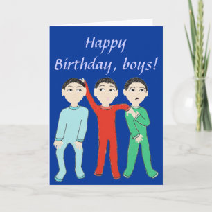 Happy Birthday, boys greeting Card