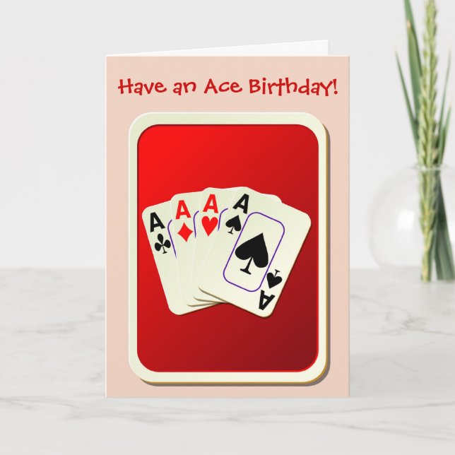 Happy Birthday bridge card playing cards poker (Front)