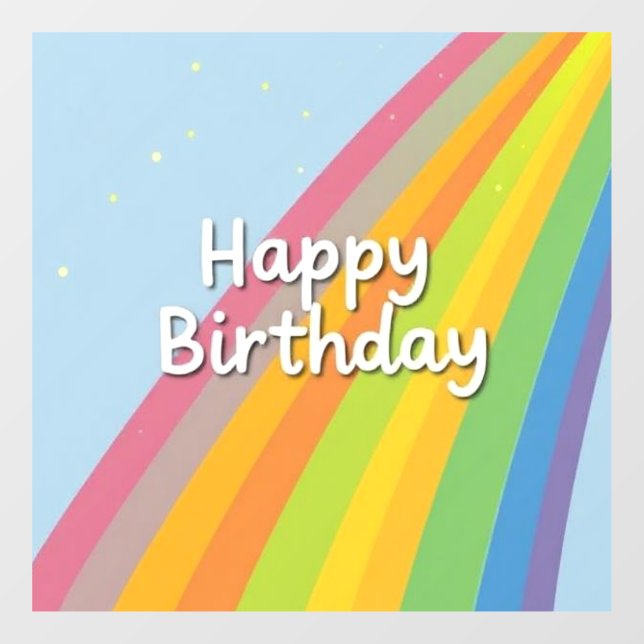 Happy Birthday Bright & Colourful Rainbow (Sheet)