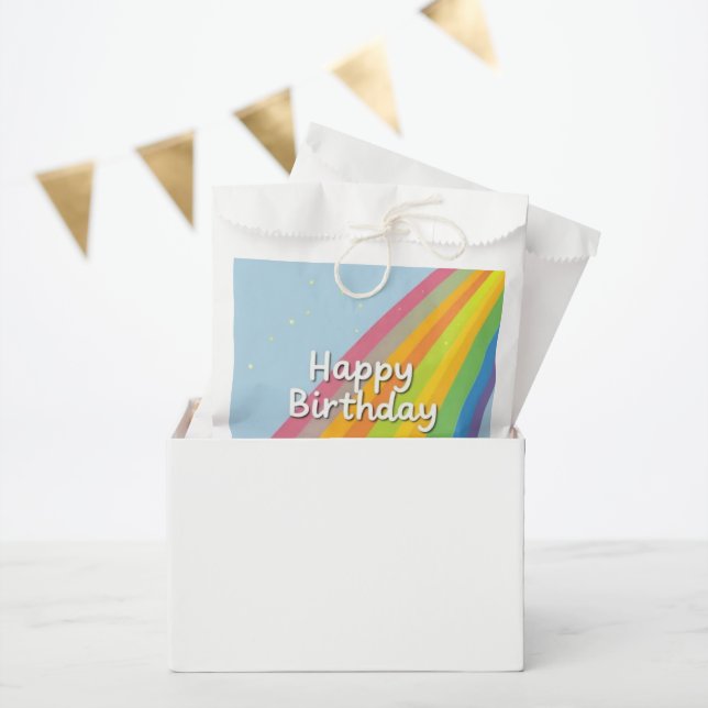 Happy Birthday Bright & Colourful Rainbow Favour Bag (Party)