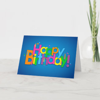 Happy Birthday - Bright Colours Card