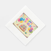 Happy birthday bright loud blank card