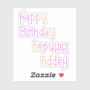 Happy Birthday Bright Pink Yellow