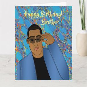 Happy Birthday Brother African American Card