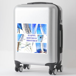 Happy Birthday Brother Artistic White Sails