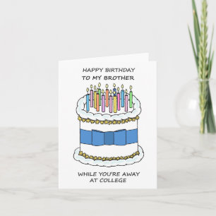 Happy Birthday Brother Away at College Card