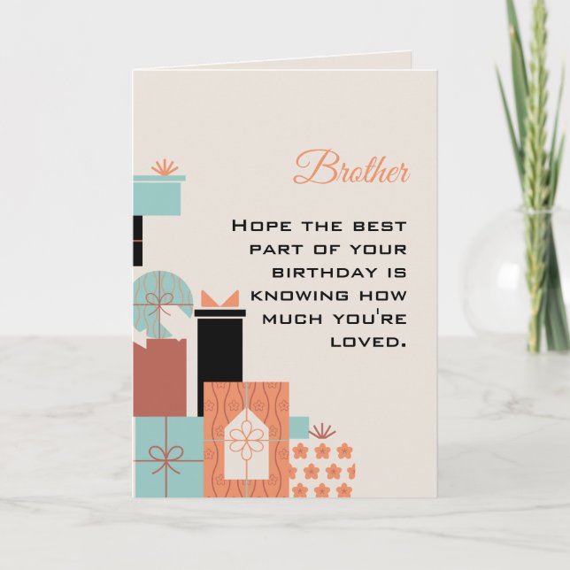 Happy Birthday Brother Card (Front)