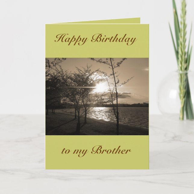 Happy Birthday Brother from Brother/Sister Card (Front)