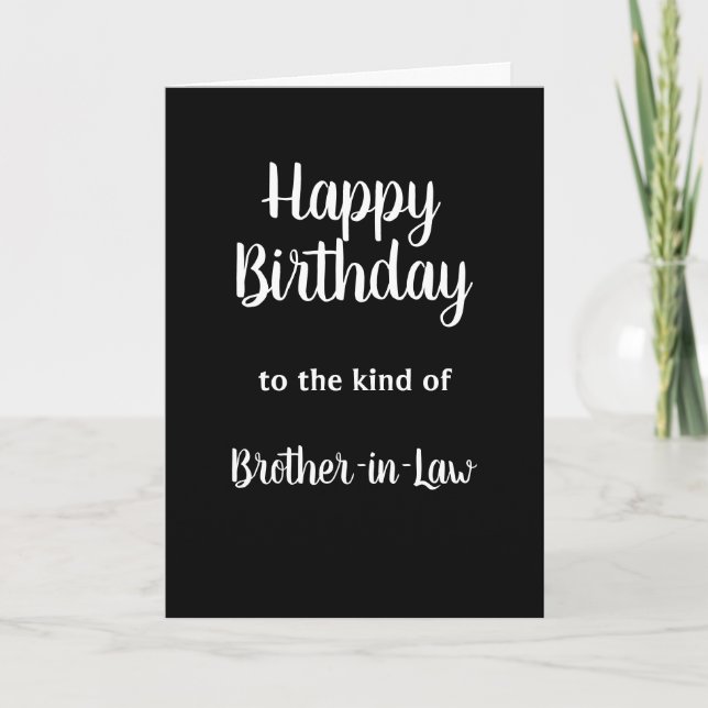Happy Birthday Brother-in-Law Humour Card (Front)