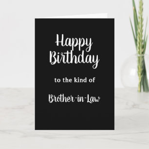 Happy Birthday Brother-in-Law Humour Card