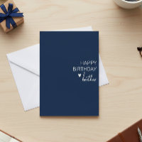 Happy Birthday Brother minimalistic Simple