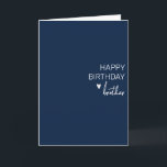 Happy Birthday Brother minimalistic Simple Card<br><div class="desc">This design may be personalised by choosing the Edit Design option. You may also transfer onto other items. Contact me at colorflowcreations@gmail.com or use the chat option at the top of the page if you wish to have this design on another product or need assistance. See more of my designs...</div>