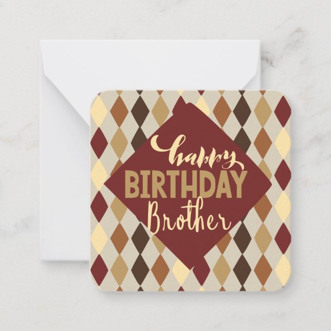 Happy Birthday Brother note card (Front)