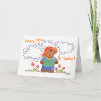 Happy Birthday Brown Bear Childrens Art