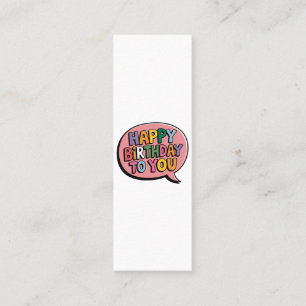 Happy Birthday Bubble Calling Card