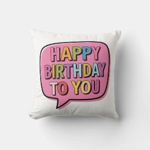 Happy Birthday Bubble Cushion