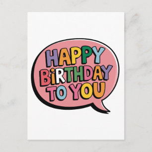 Happy Birthday Bubble Holiday Postcard