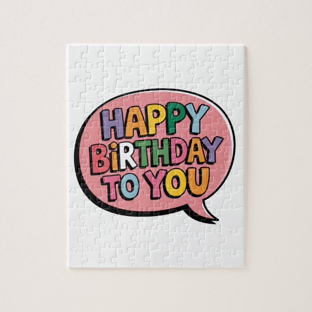 Happy Birthday Bubble Jigsaw Puzzle (Vertical)