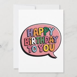 Happy Birthday Bubble Save The Date