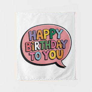 Happy Birthday Bubble Tapestry