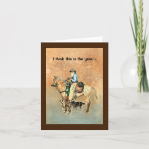 Happy Birthday Buckaroo Folded Greeting Card