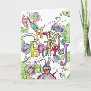 Happy Birthday - Bugs Card