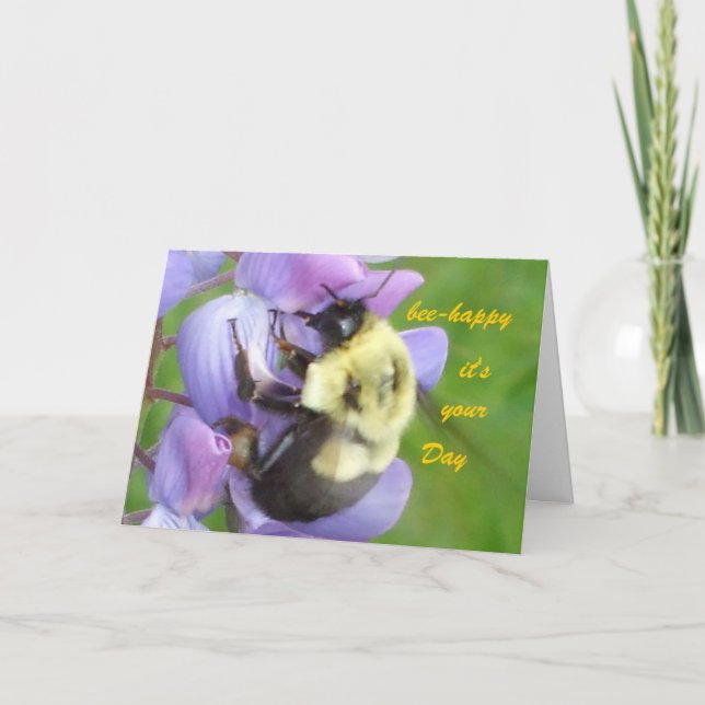 Happy Birthday -Bumble Bee Card (Front)