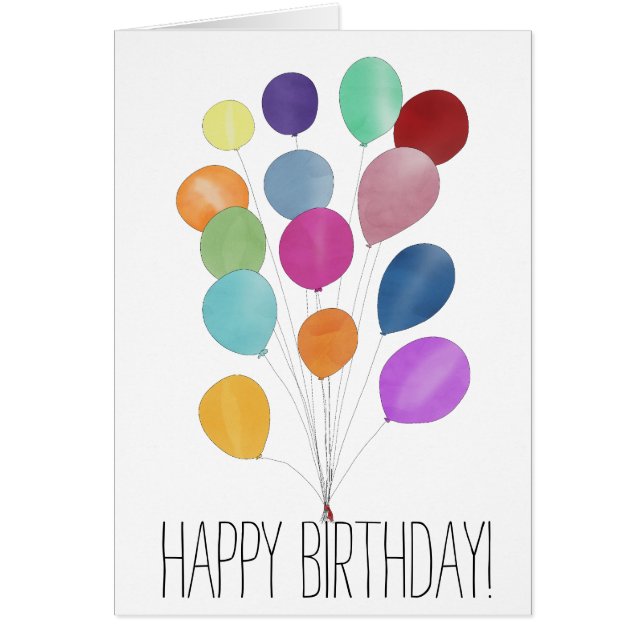 Happy Birthday bunch of balloons (Front)