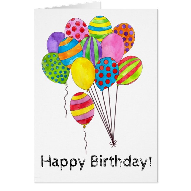 Happy Birthday bunch of balloons (Front)