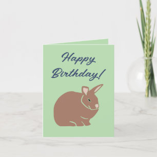 Happy Birthday Bunny Rabbit Holiday Card