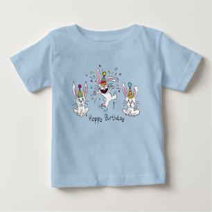 Happy Birthday Bunny Rabbit Kids Baby T-Shirt