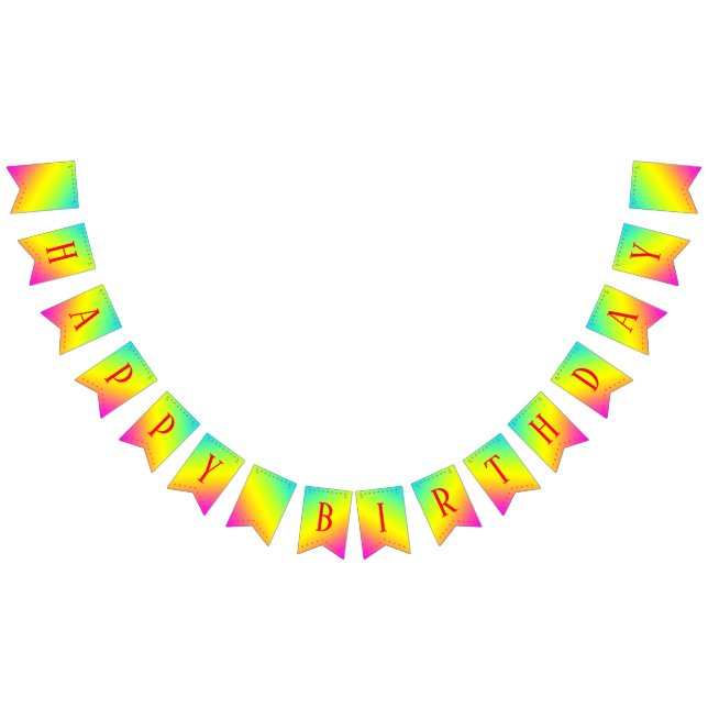 Happy Birthday Bunting Banner (All)