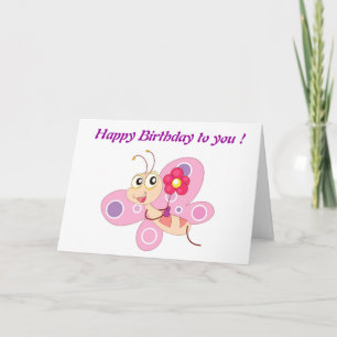 "HAPPY BIRTHDAY" BUTTERFLY CARD