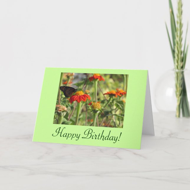 Happy Birthday Butterfly Card (Front)