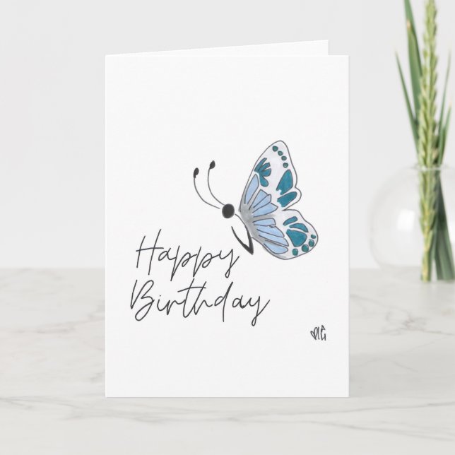 Happy Birthday Butterfly - Single - Card (Front)