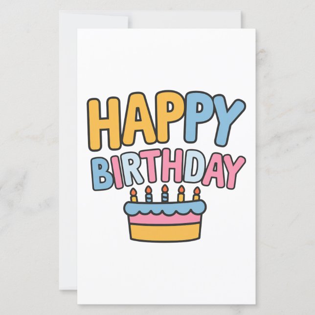 Happy Birthday Cake (Front)